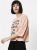 light pink slogan print t-shirt